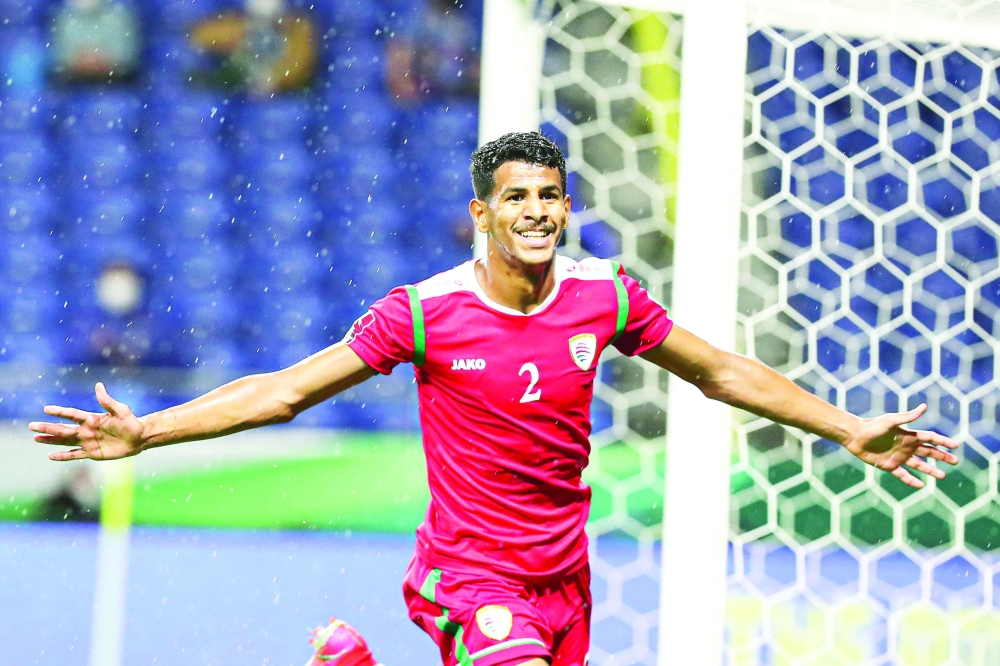 فرحة عصام الصبحي بتسجيل هدف الفوز