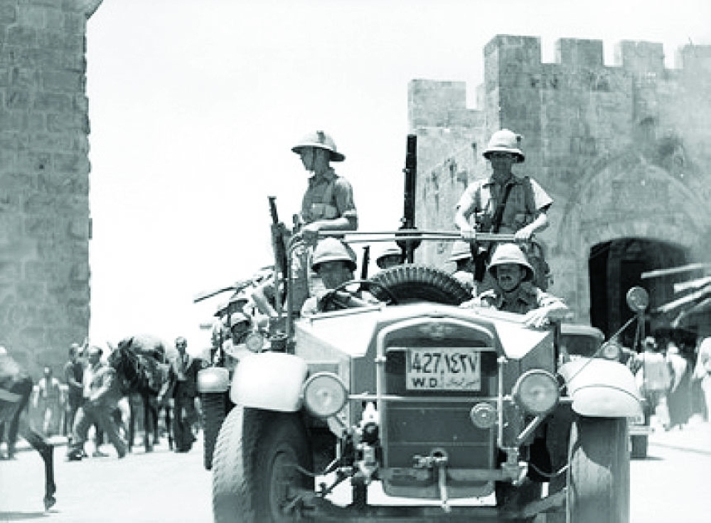 الجيش البريطاني يدخل الاراضي الفلسطينية في العام 1917