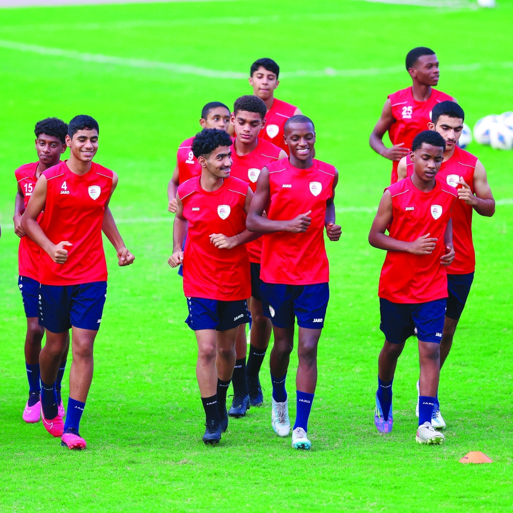 جانب من الحصة التدريبية للمنتخب الوطني للناشئين