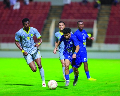 النصر يتفوق على الخابورة بثنائية