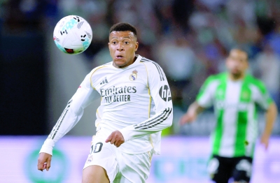 مبابي يعاني من إجهاد في العضلة الخلفية