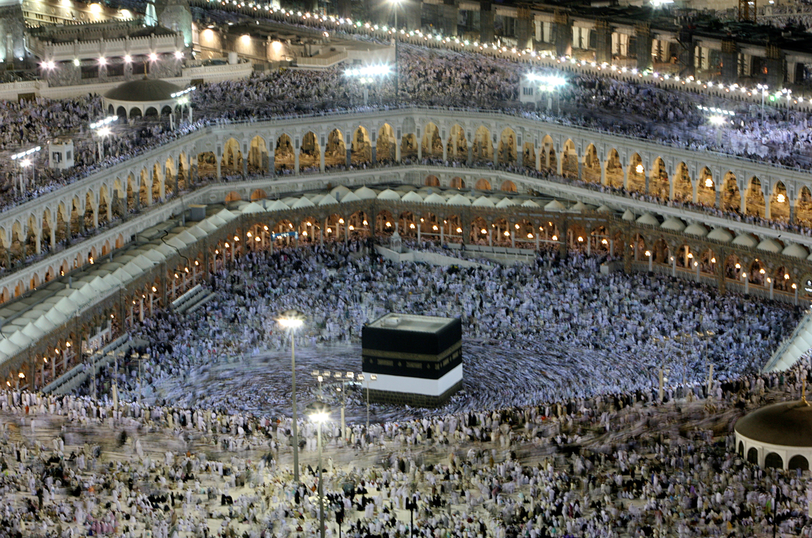 FILE PHOTO: Muslims circle the Kaaba inside the Grand Mosque in Mecca
