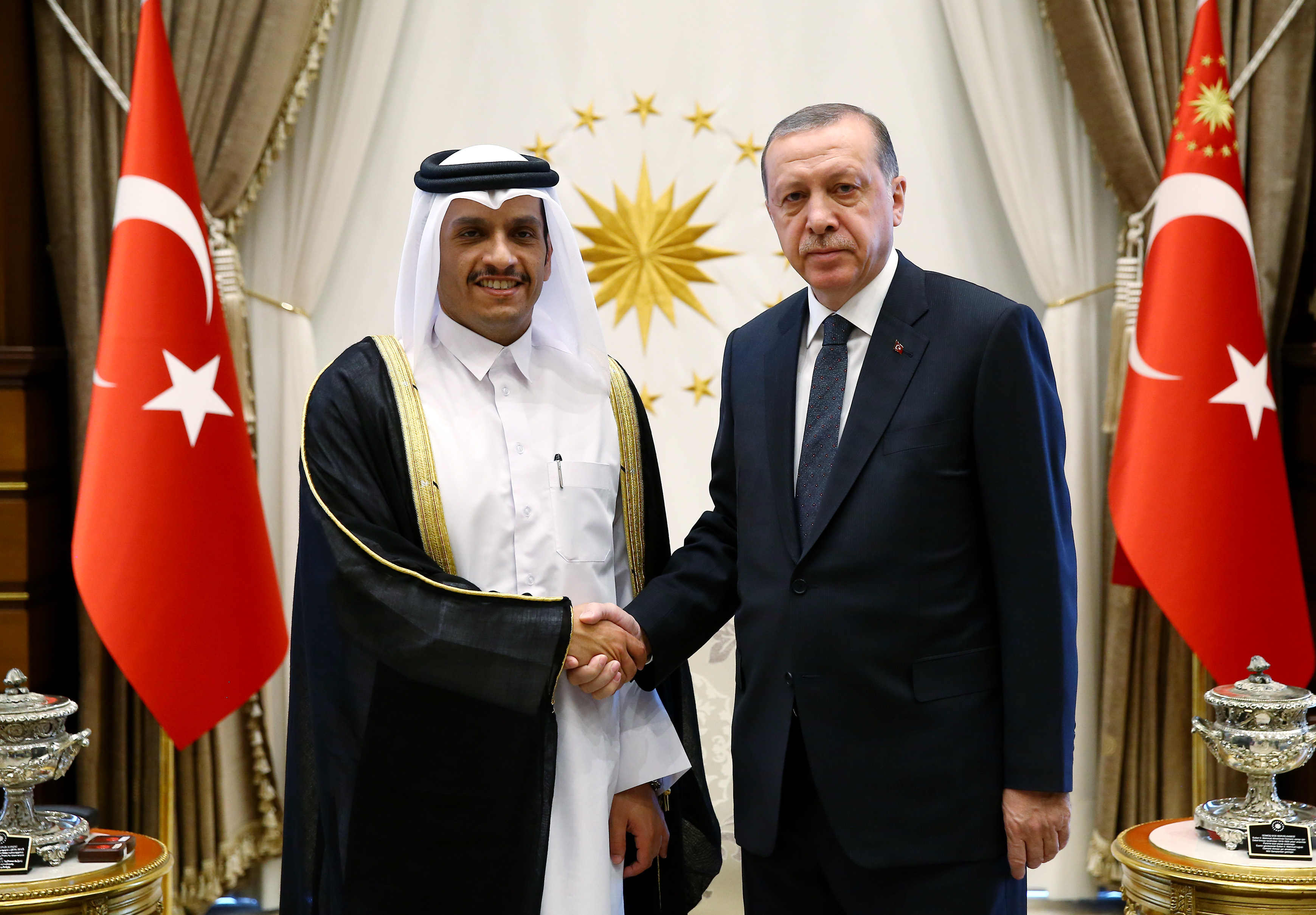 أردوغان يستقبل وزير خارجية قطر