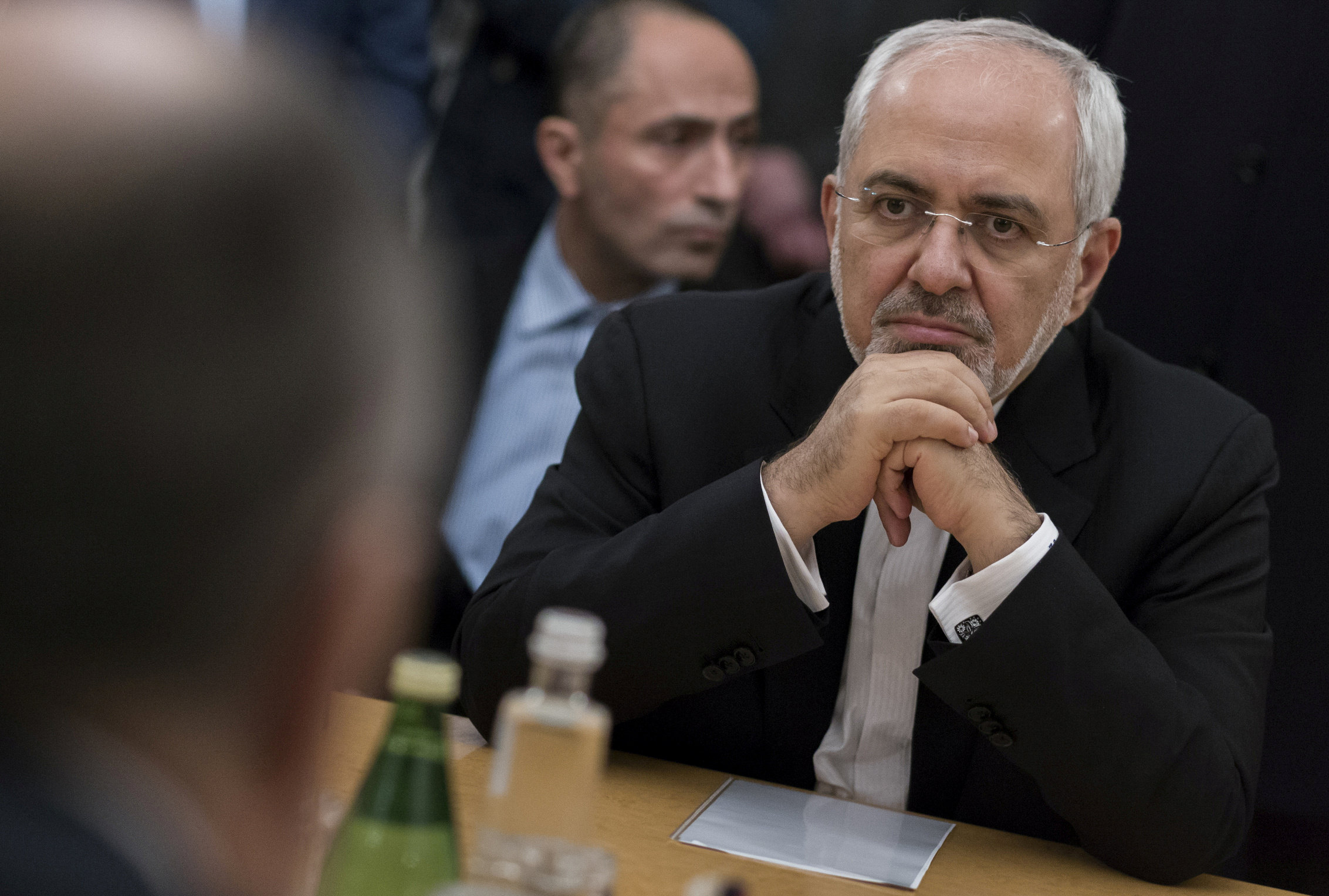 FILE PHOTO: Iranian Foreign Minister Mohammad Javad Zarif attends a meeting with his Russian counterpart Sergei Lavrov in Moscow