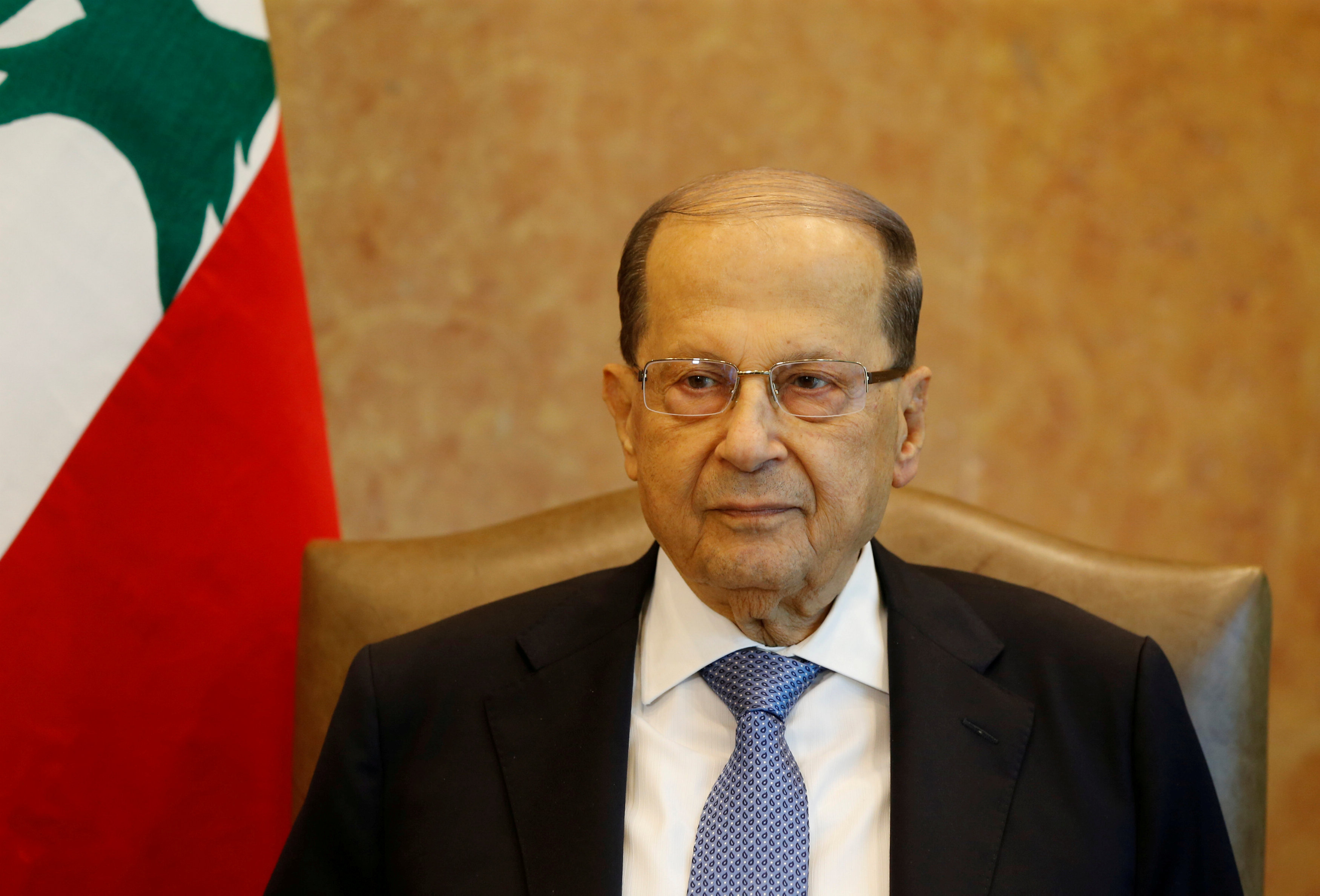 FILE PHOTO: Lebanese President Michel Aoun at the presidential palace