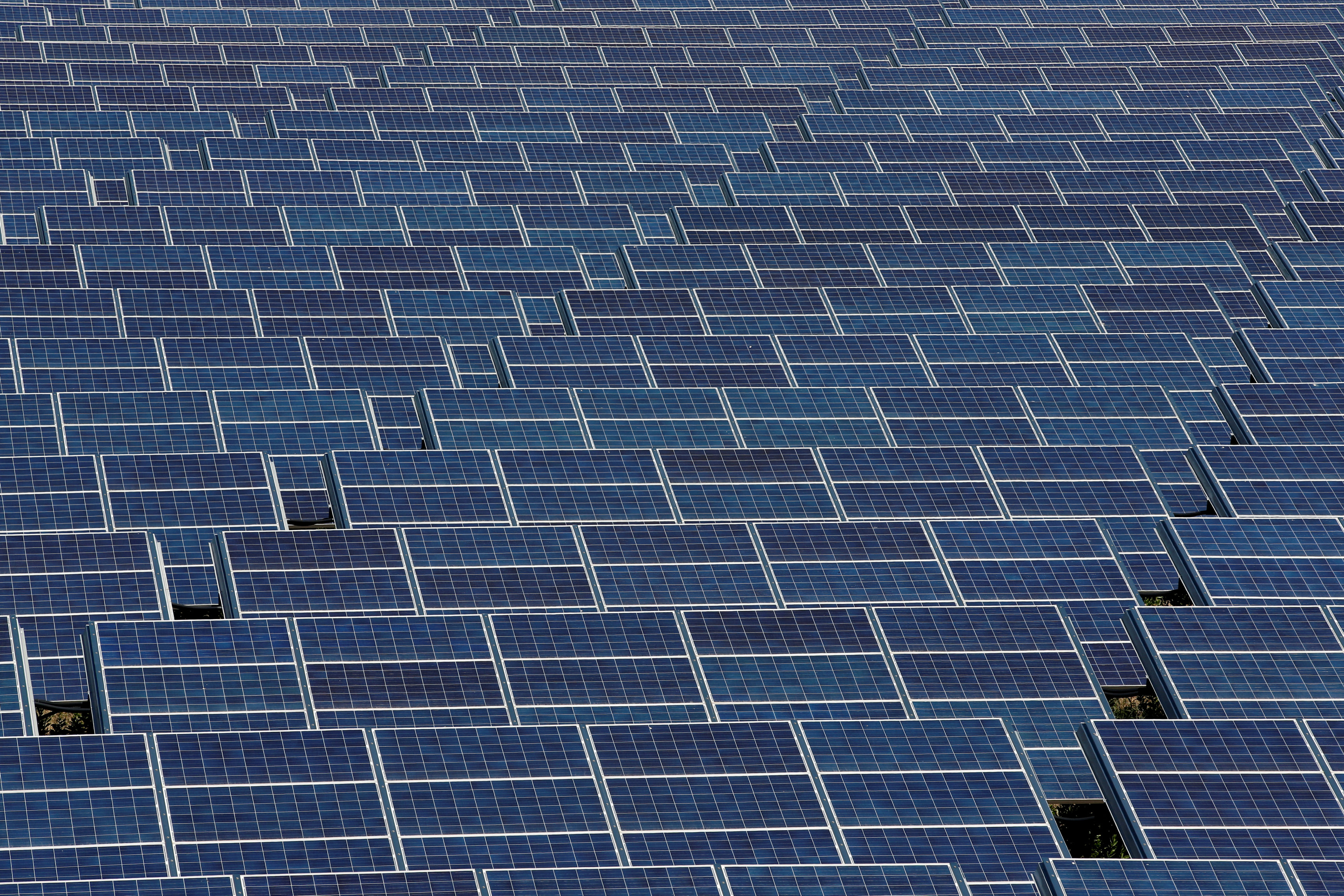 FILE PHOTO: Solar panels to produce renewable energy in Gardanne