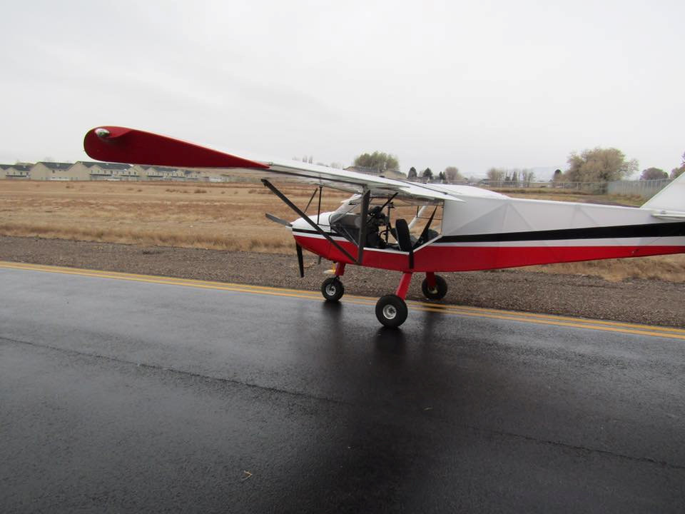 A small  fixed-wing, single engine light sport Cessna aircraft stolen by two teens is pictured at the Vernal Regional Airport in Jensen, Uintah County