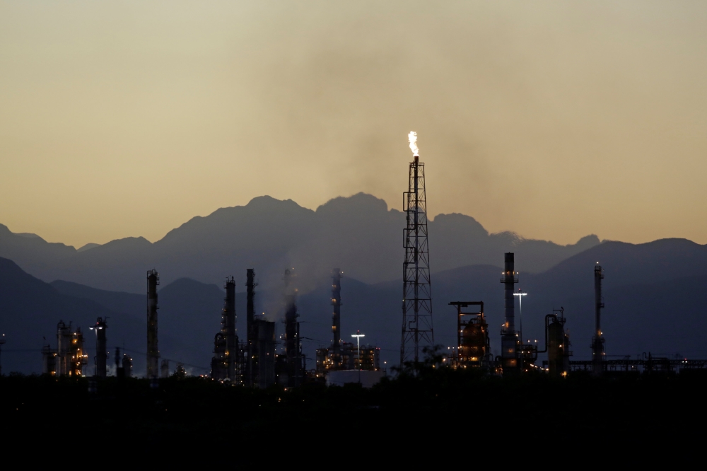 A general view shows the Mexico's state oil firm, Pemex, Cadereyta refinery in Cadereyta
