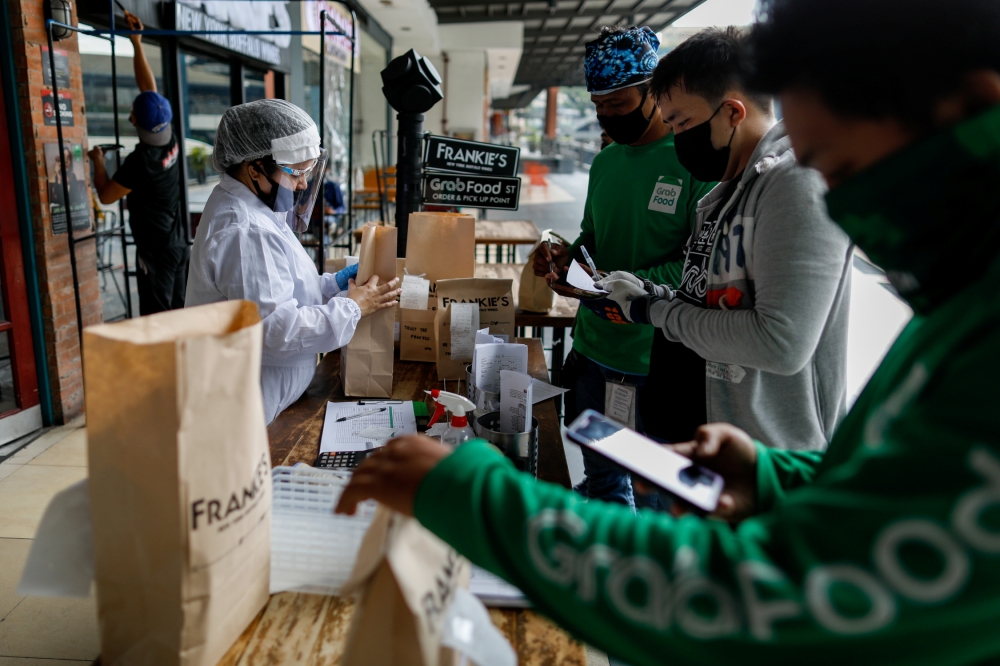 Food deliveries amid the coronavirus disease (COVID-19) outbreak in Manila