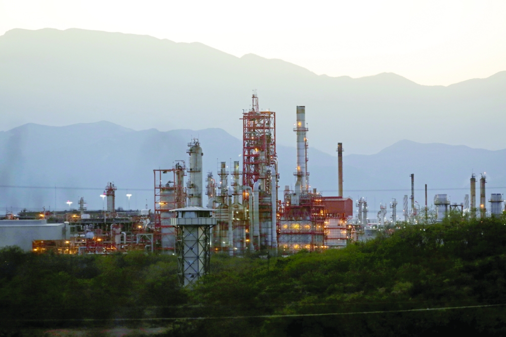 A general view shows Mexico state oil firm Pemex's Cadereyta refinery in Cadereyta