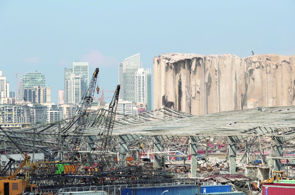 FILE PHOTO: A view shows damages at the site of a massive explosion in Beirut's port area